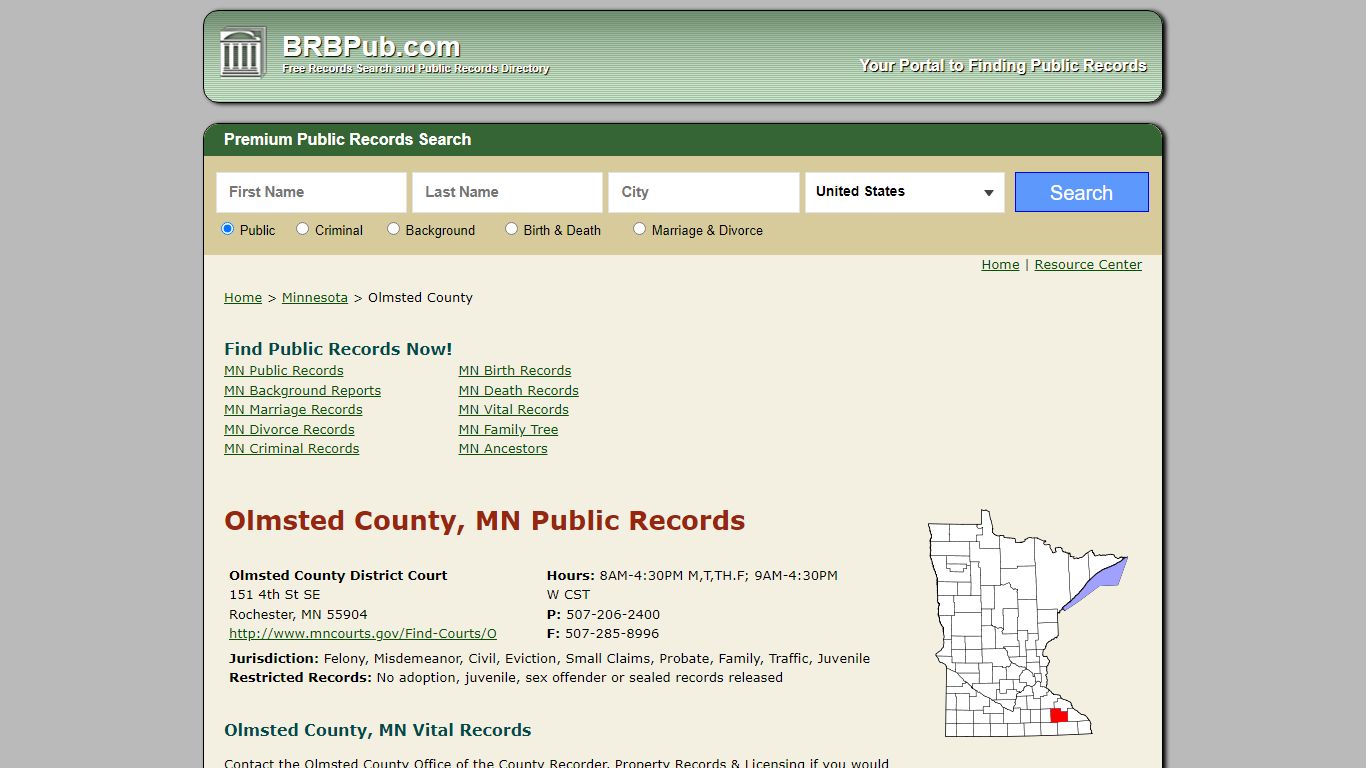 Olmsted County Public Records | Search Minnesota ...